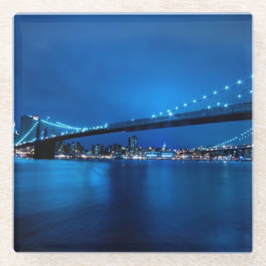Brooklyn-Brücke, New York Glasuntersetzer (Vorderseite)