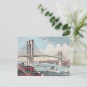 Brooklyn-Brücke Postkarte (Stehend Vorderseite)