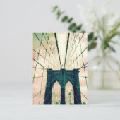 Brooklyn-Brücke Postkarte (Stehend Vorderseite)