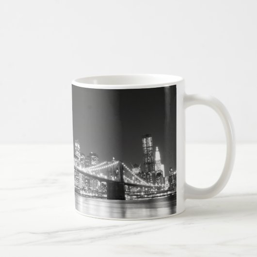 Brooklyn-Brücke und Manhattan-Skyline Kaffeetasse (Rechts)