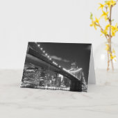 Brooklyn-Brücke und Manhattan-Skyline Karte (Gelbe Blume)