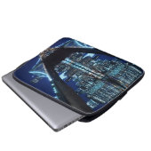 Brooklyn-Brücke und Manhattan-Skyline Laptopschutzhülle (Vorne Knopf)