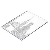 Brooklyn-Brücke und Manhattan-Skyline Notizblock (Linke Seite)