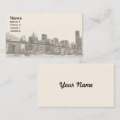 Brooklyn-Brücke und Manhattan-Skyline Visitenkarte (Vorne/Hinten)