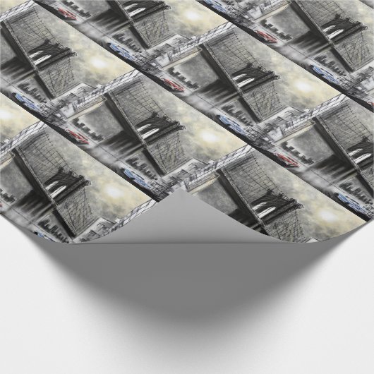 Brooklyn-Brücke, USA-Packpapier Geschenkpapier (Ecke)