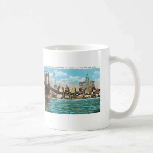 Brooklyn-Brücke, Woolworth und Municipal… Kaffeetasse (Rechts)
