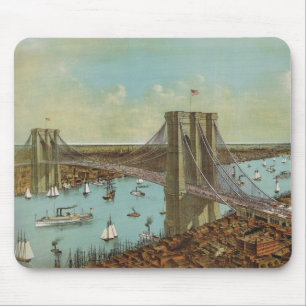 Brooklyn-Brücken-Farbpostkarte Mousepad
