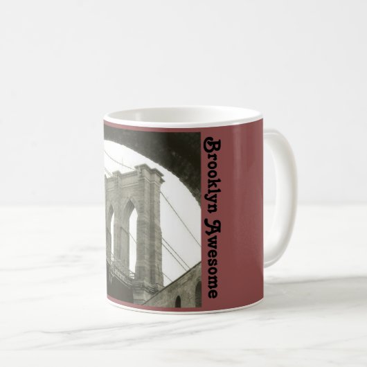 Brooklyn-Brücken-Kaffee-Tasse Kaffeetasse (VorderseiteRechts)
