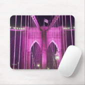 Brooklyn-Brücken-Lit lila Mousepad (Mit Mouse)