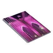 Brooklyn-Brücken-Lit lila Notizblock (Rechte Seite)