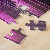 Brooklyn-Brücken-Lit lila Puzzle (Seite)