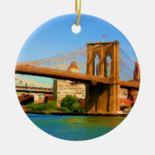 Brooklyn-Brücken-Malerei Keramikornament