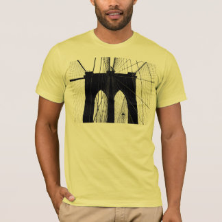 Brooklyn-Brücken-Silhouetteschwarzes T-Shirt