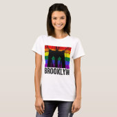 Brooklyn-Brücken-Silhouettestolz 2 T-Shirt (Vorne ganz)
