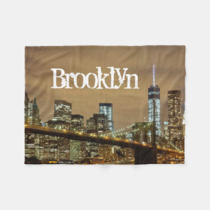 Brooklyn-Brücken-Skyline Fleecedecke