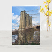 Brooklyn-Brücken-Turm Karte (Gelbe Blume)
