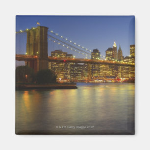 Brooklyn-Brücken- und New- York CityGebäude Magnet