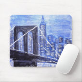 Brooklyn-Brücken-Winter-Nacht Mousepad (Mit Mouse)