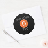 Brooklyn D Zug Runder Aufkleber (Umschlag)