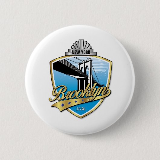 Brooklyn Design Gold Button (Vorderseite)