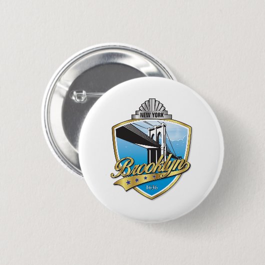 Brooklyn Design Gold Button (Vorne & Hinten)