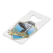 Brooklyn Design Gold Geldbeutel Flaschenöffner (Vorderseite Schrägansicht)