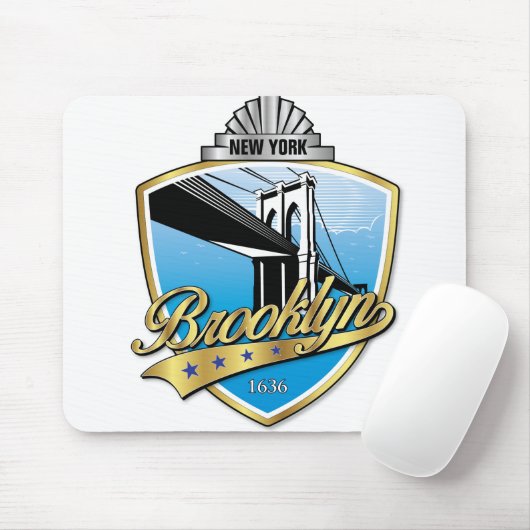 Brooklyn Design Gold Mousepad (Mit Mouse)