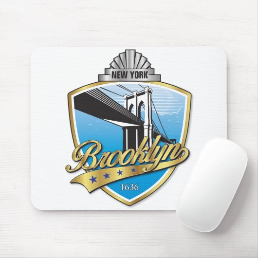Brooklyn Design Gold Mousepad (Mit Mouse)