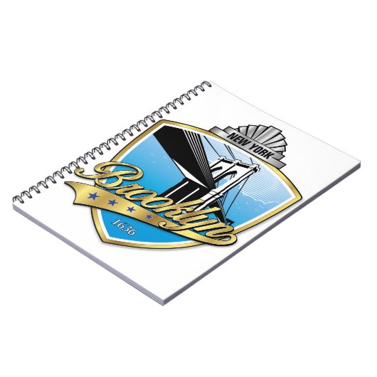 Brooklyn Design Gold Notizblock (Linke Seite)