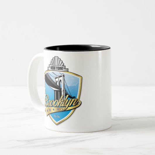 Brooklyn Design Gold Zweifarbige Tasse (Vorderseite Links)