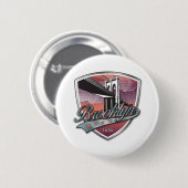 Brooklyn Design Silber Metallic Button (Vorne & Hinten)