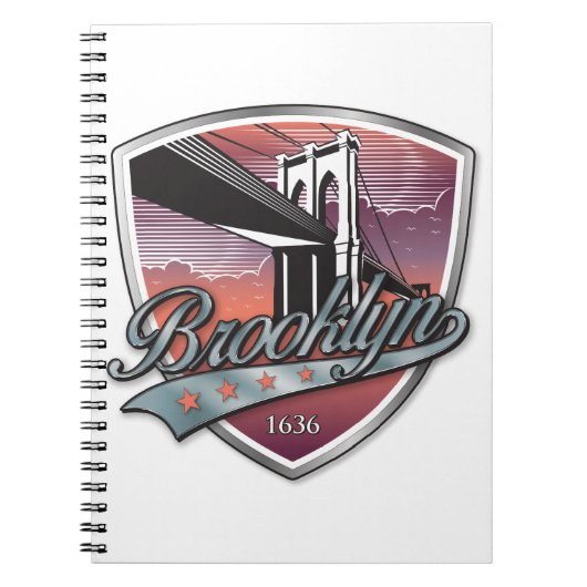 Brooklyn Design Silber Metallic Notizblock (Vorderseite)