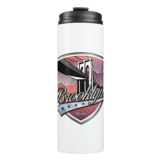 Brooklyn Design Silber Thermosbecher (Vorderseite)