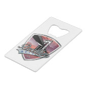 Brooklyn Design Silver Geldbeutel Flaschenöffner (Vorderseite Schrägansicht)