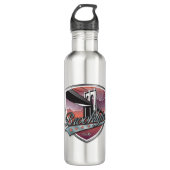 Brooklyn Design Silver Metallic Edelstahlflasche (Vorderseite)