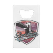 Brooklyn Design Silver Metallic Geldbeutel Flaschenöffner (Rückseite)