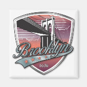 Brooklyn Design Silver Metallic Magnet (Vorne)