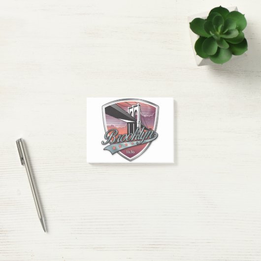 Brooklyn Design Silver Metallic Post-it Klebezettel (Büro)