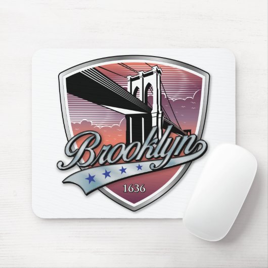 Brooklyn Design Silver Mousepad (Mit Mouse)