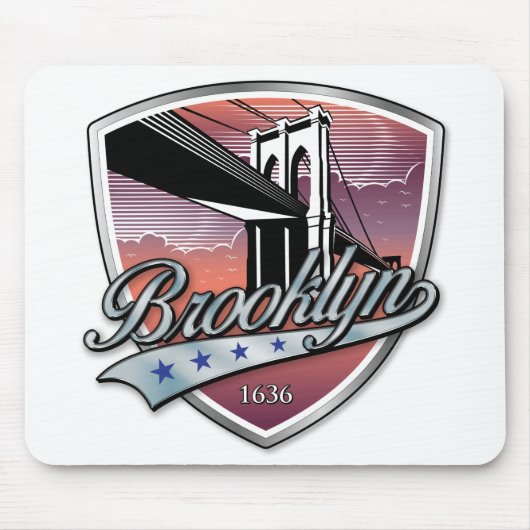 Brooklyn Design Silver Mousepad (Vorne)