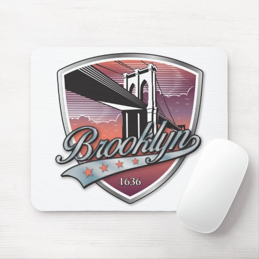 Brooklyn Design Silver Mousepad (Mit Mouse)