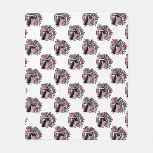 Brooklyn Design Silver Nahtlos Fleecedecke (Vorderseite)