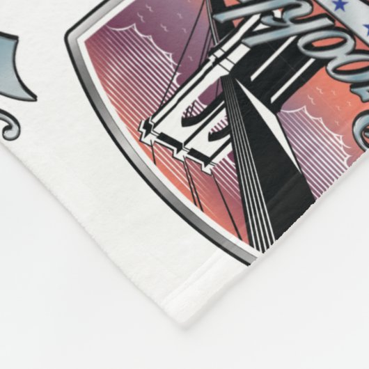 Brooklyn Design Silver Nahtlos Fleecedecke (Ecke)