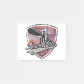 Brooklyn Design Silver Post-it Klebezettel (Vorderseite)