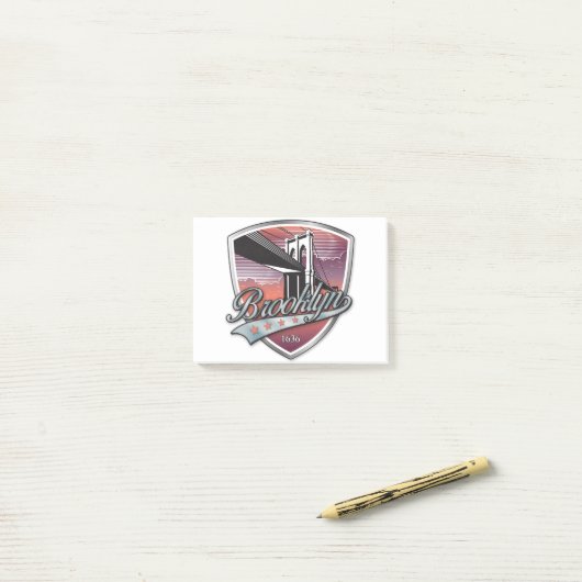 Brooklyn Design Silver Post-it Klebezettel (Auf Schreibtisch)