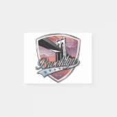 Brooklyn Design Silver Post-it Klebezettel (Vorderseite)