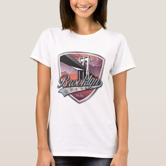 Brooklyn Design Silver T-Shirt (Vorderseite)