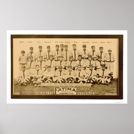 Brooklyn Dodgers Baseball 1913 Poster (Vorne)