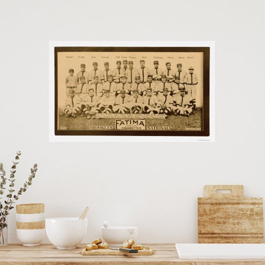 Brooklyn Dodgers Baseball 1913 Poster (Küche)