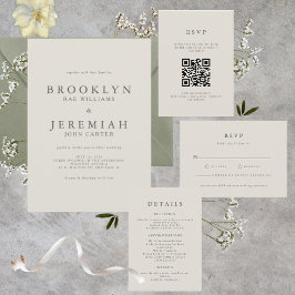 BROOKLYN Elegante Moderne Hochzeit Einladung